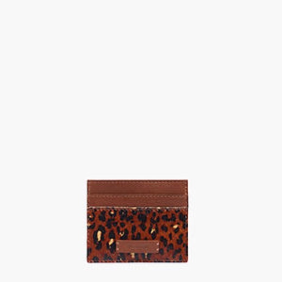 Madewell smallLEOPARD LEATHER wallet CARD CASE